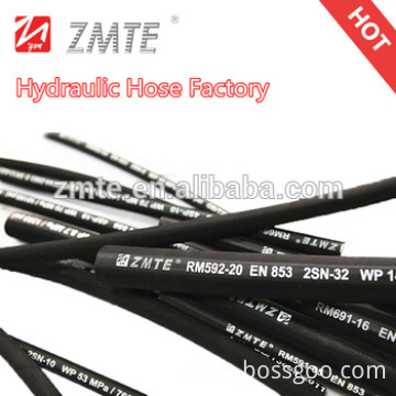 EN853 2SN For Agriculture Application Black Hydraulic Hose